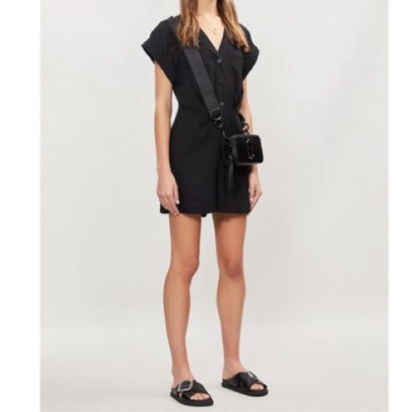 NWT Sandro Nyane V-neck Twill Playsuit